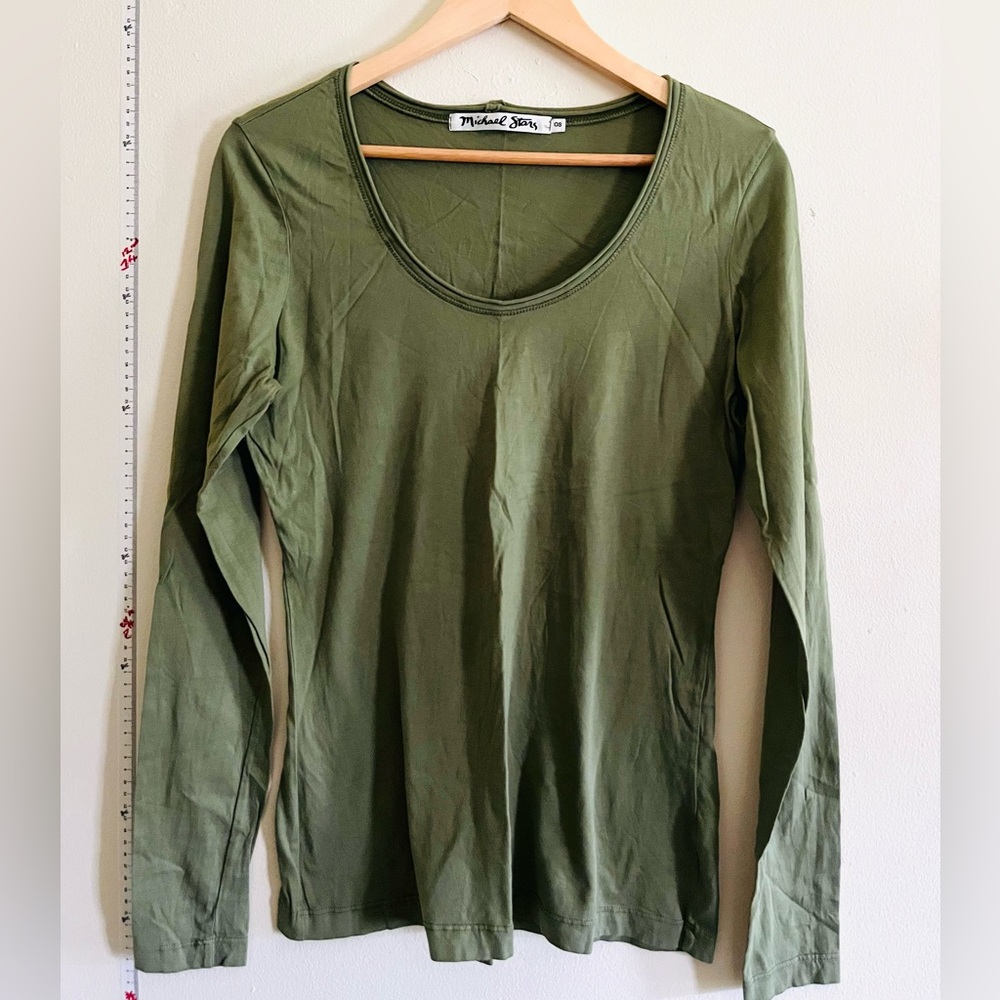 Michael Stars Sage Green Scoopneck Tee